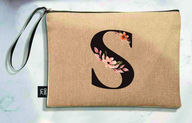 Bolso de mano letra s una pieza (diseño variado) (25×18×1 )